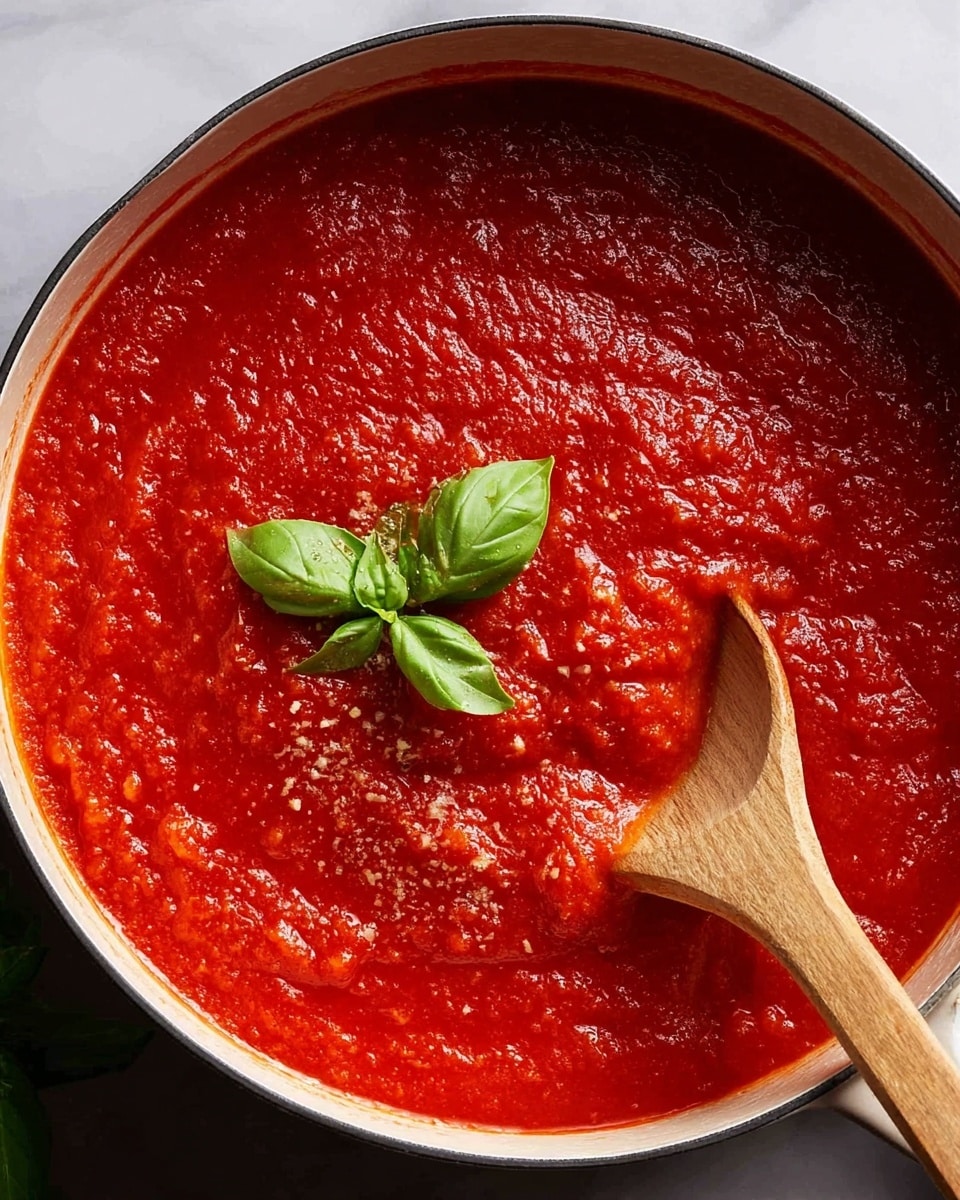 Homemade Fresh Tomato Sauce Recipe - Recipe Image