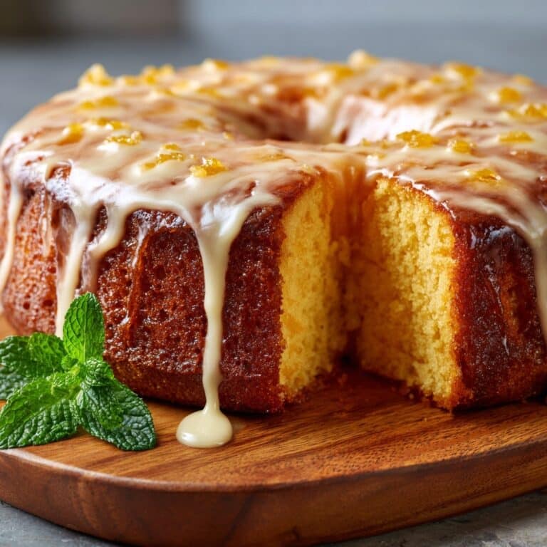 Carrot Pound Cake with Cream Cheese Glaze Recipe
