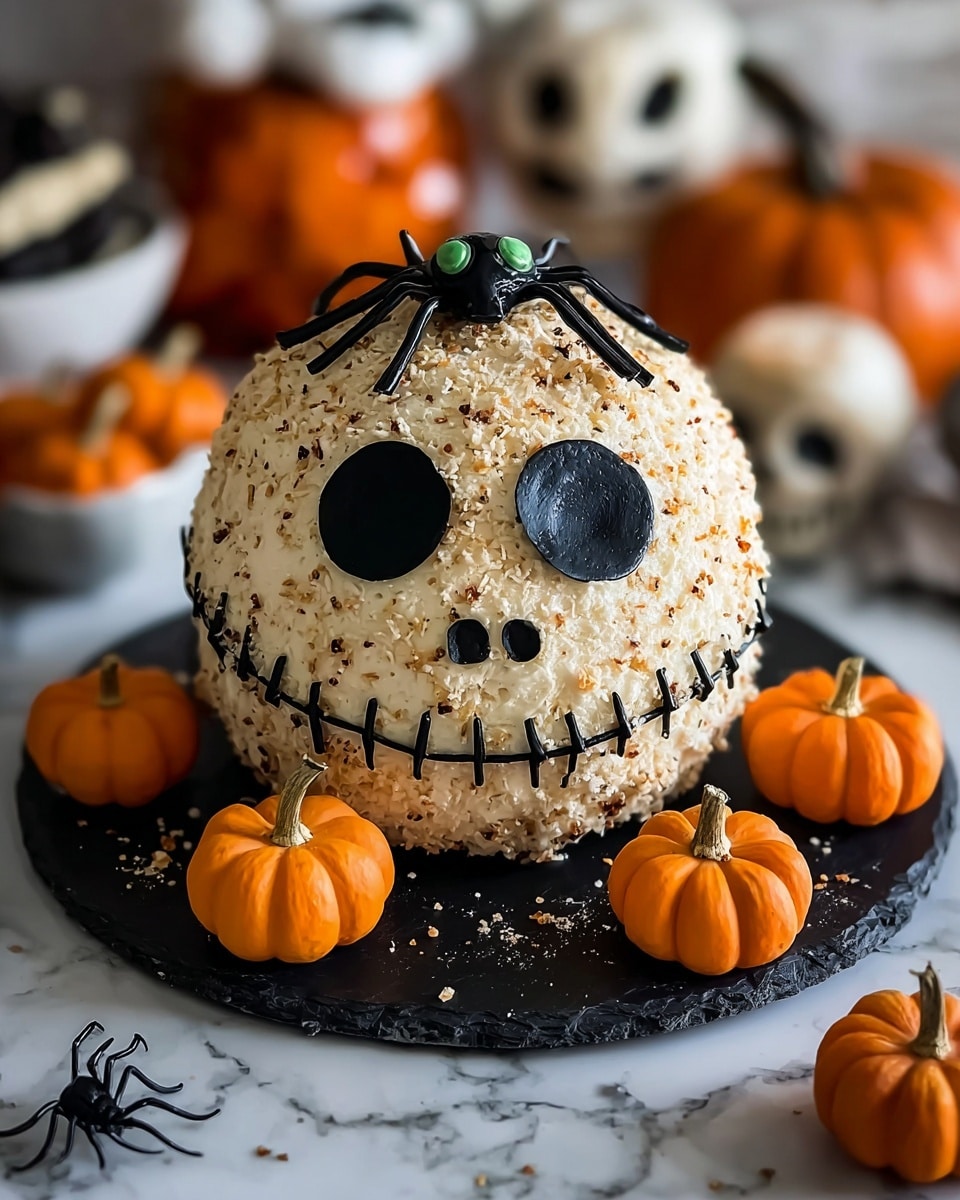 Skellington Cheese Ball: Spooky Halloween Appetizer Recipe - Recipe Image