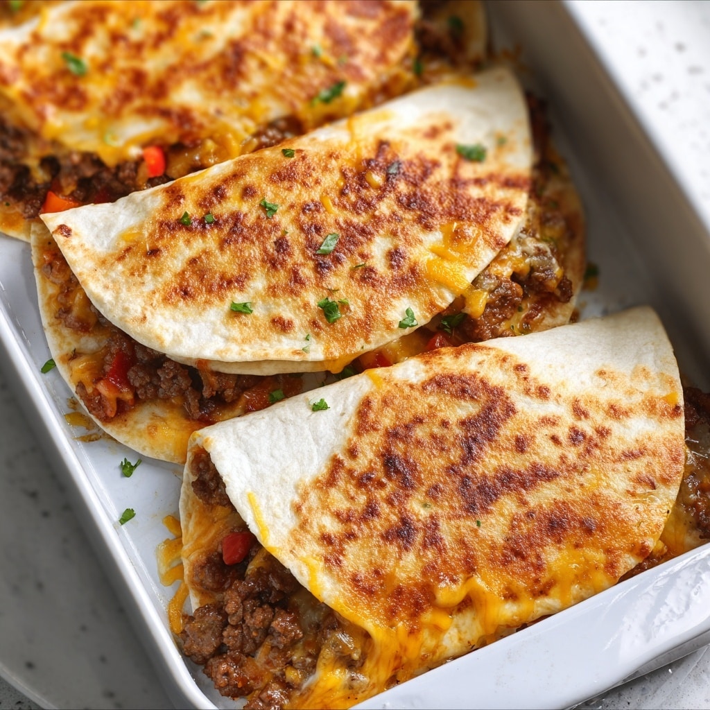 Mexican Loaded Cheesy Pocket Tacos Recipe - Recipe Image