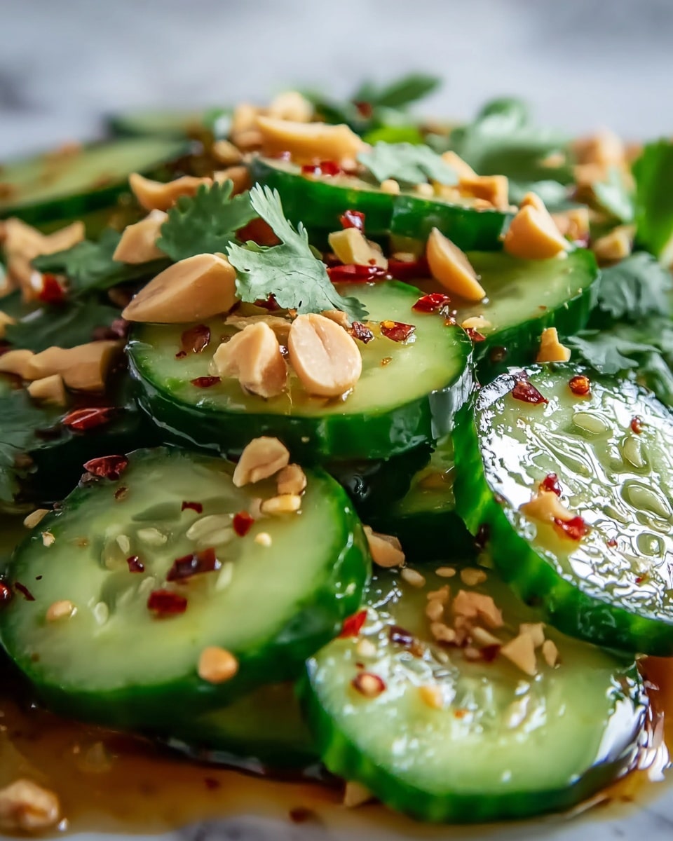 Peanut & Chili Oil Cucumber Salad Recipe - Recipe Image