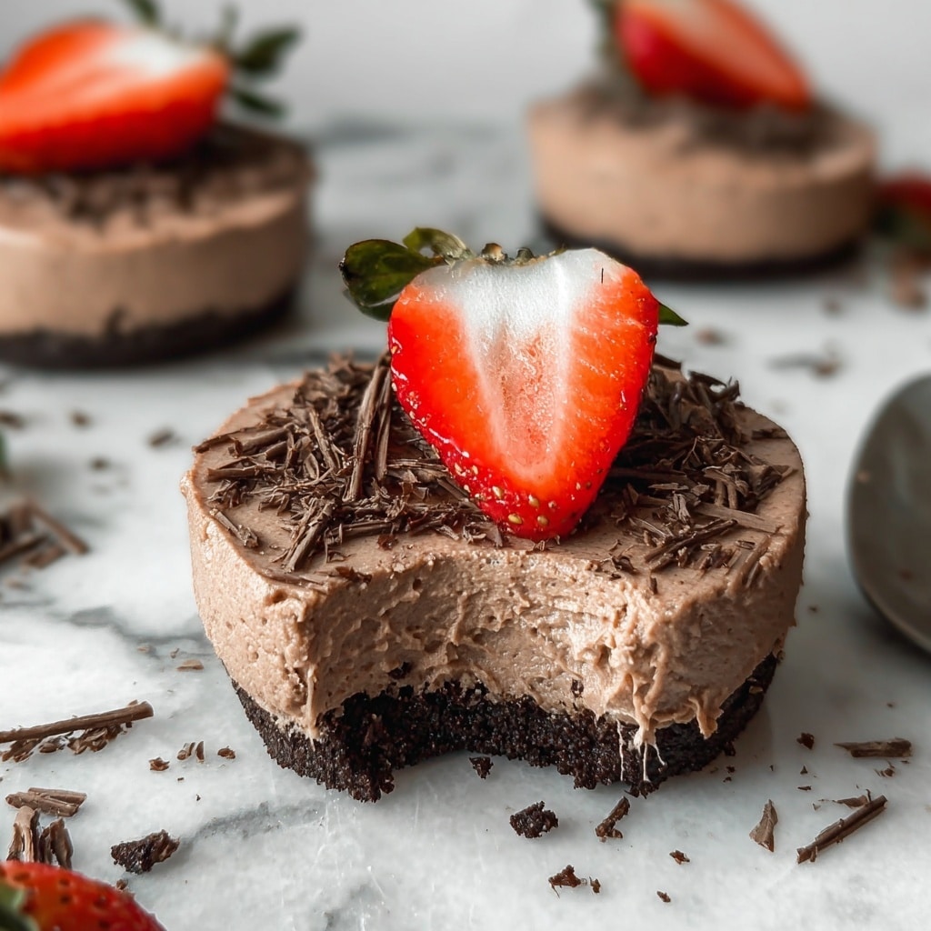 Chocolate No-Bake Mini Cheesecakes Recipe - Recipe Image