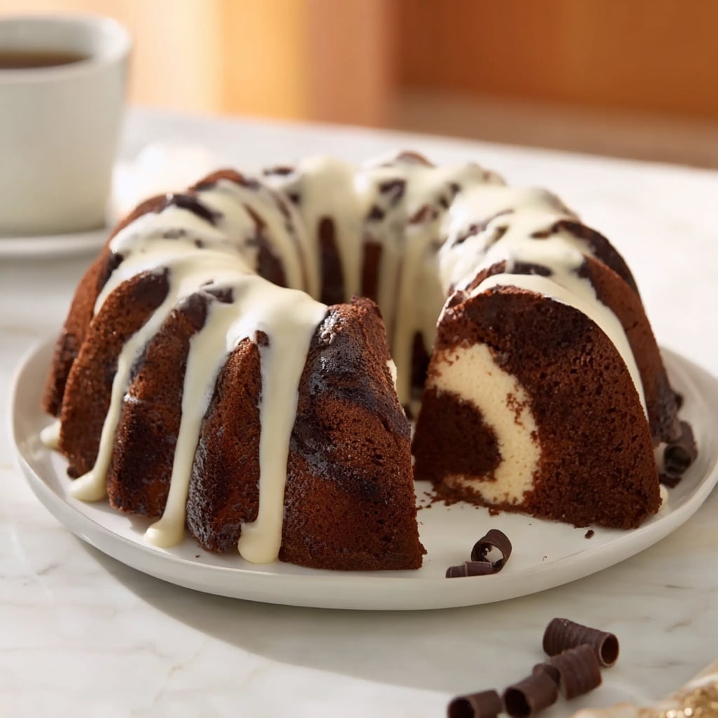 Chocolate-Vanilla Swirl Bundt Cake Recipe - Recipe Image