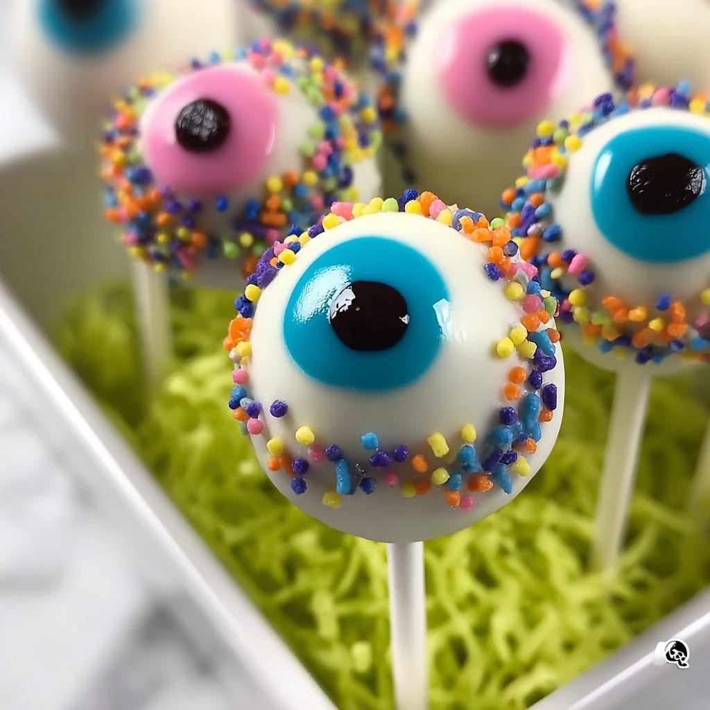 Monster Eyeball Cake Pops Recipe - Recipe Image