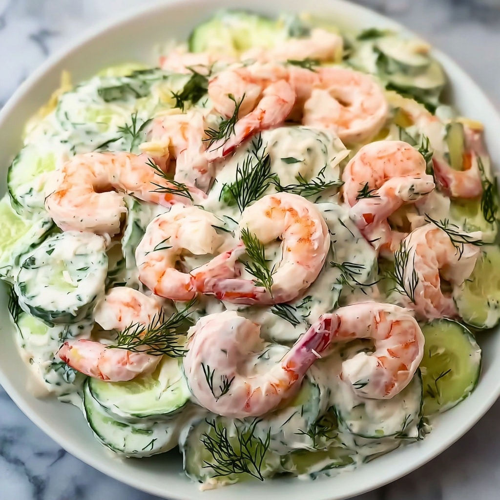 Creamy Cucumber Shrimp Salad Recipe - Recipe Image