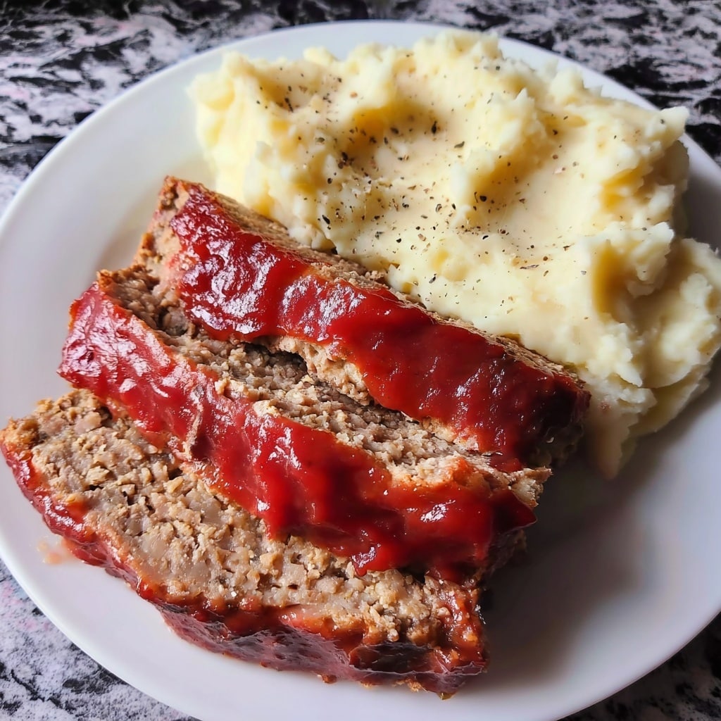 Healthy Turkey Meatloaf with Creamy Mashed Potatoes Recipe - Recipe Image
