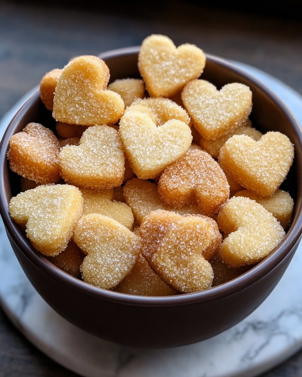 French Toast Churro Bites in Heart Shapes Recipe - Recipe Image