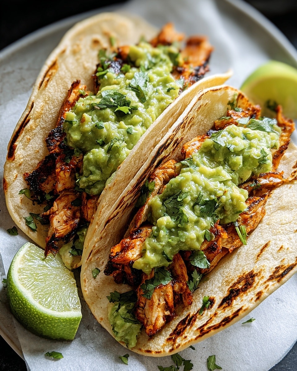 Crispy Poblano Chicken Tacos with Avocado-Jalapeño Salsa Recipe - Recipe Image