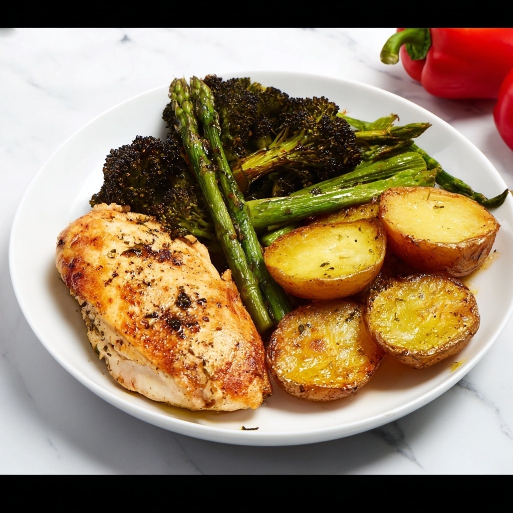 Sheet Pan Garlic Butter Chicken and Veggies Recipe - Recipe Image