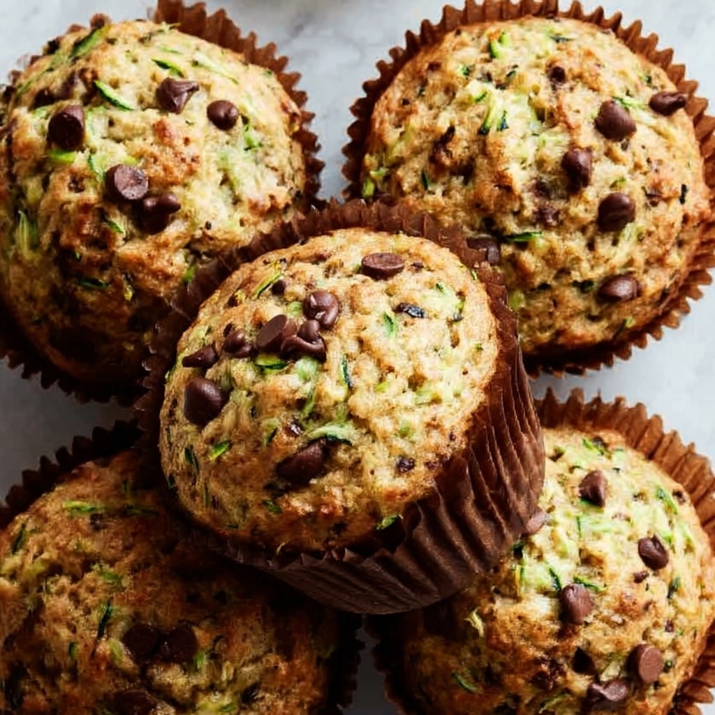 Blender Chocolate Chip Zucchini Oatmeal Muffins Recipe - Recipe Image
