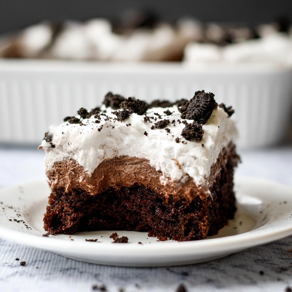 Oreo Pudding Poke Cake Recipe - Recipe Image