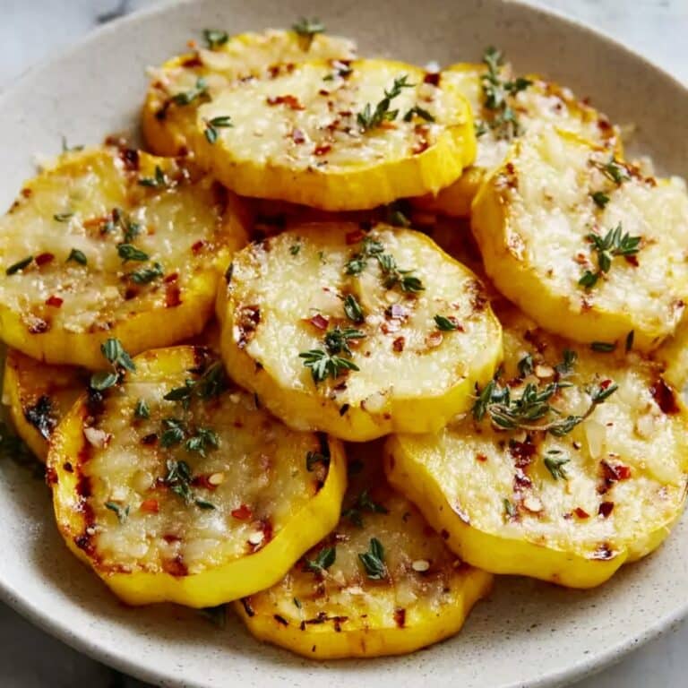 Crispy Baked Cheesy Squash Rounds Recipe