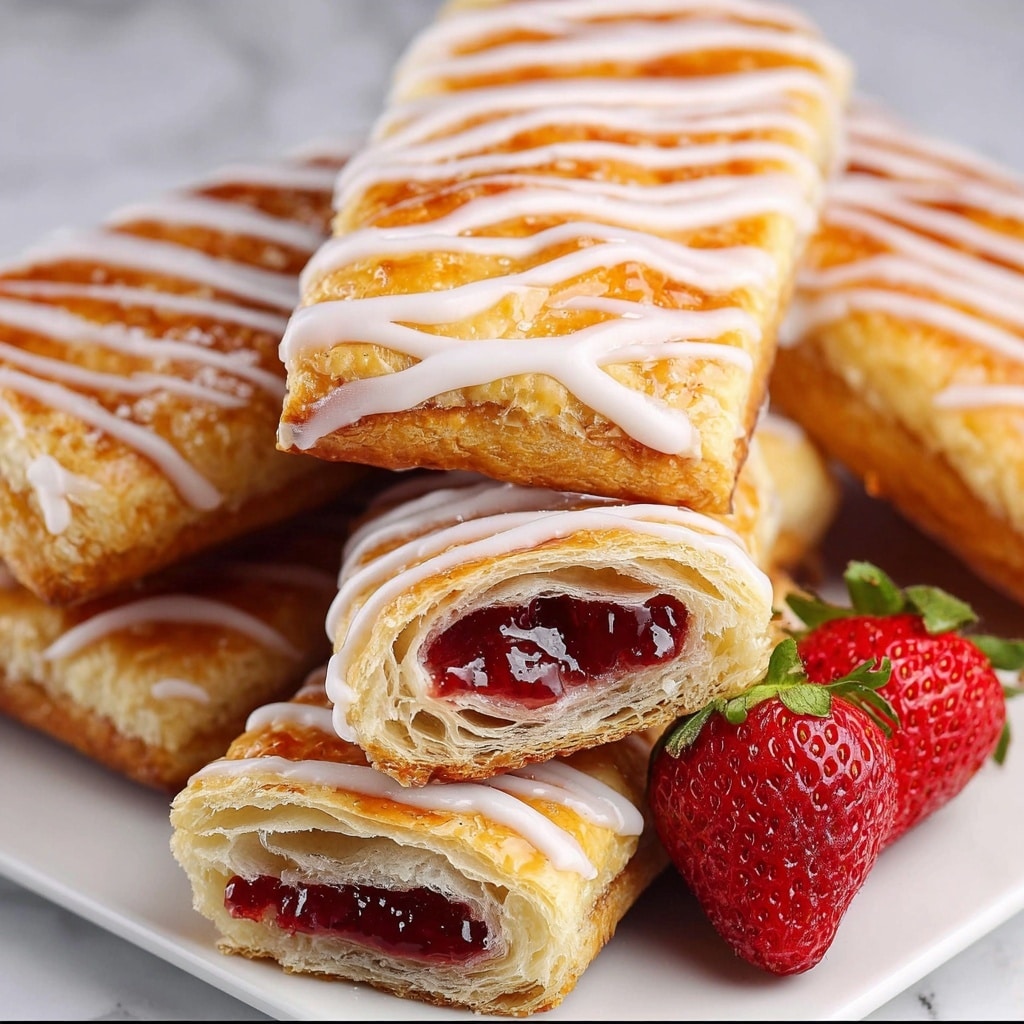 Easy Strawberry Toaster Strudels with Icing Recipe - Recipe Image