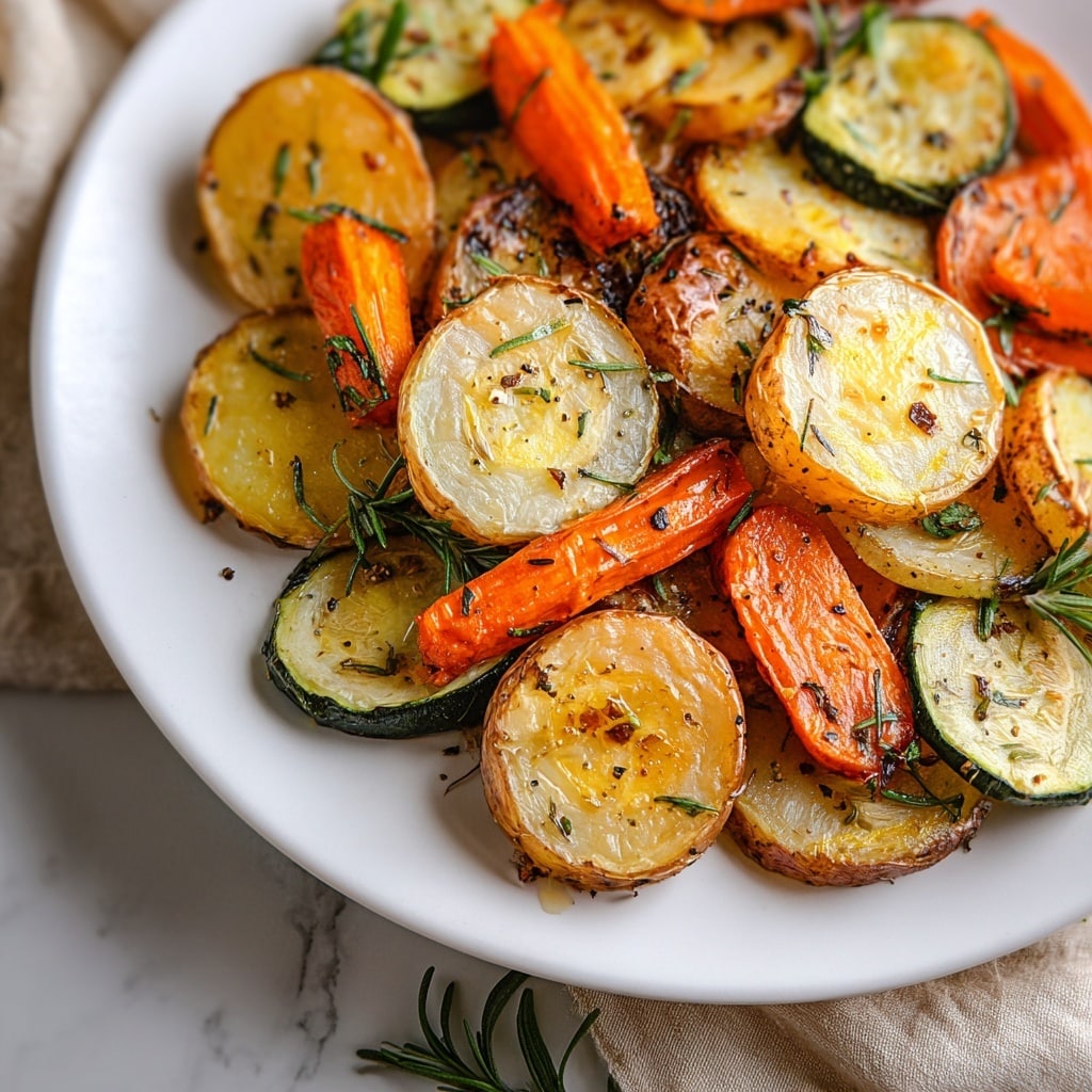 Roasted Potatoes, Carrots, and Zucchini Recipe - Recipe Image