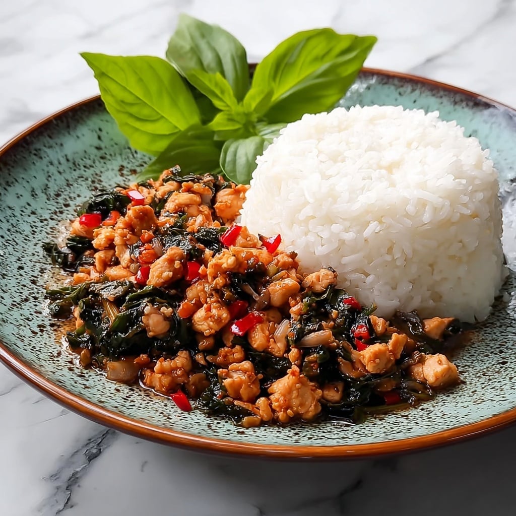 Spicy Thai Basil Chicken Recipe - Recipe Image
