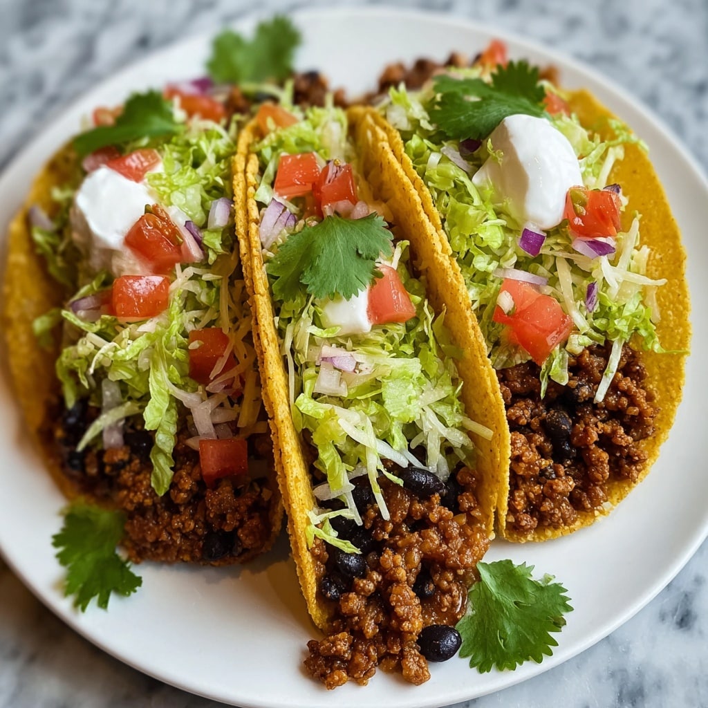 Baked Ground Turkey and Black Bean Tacos Recipe