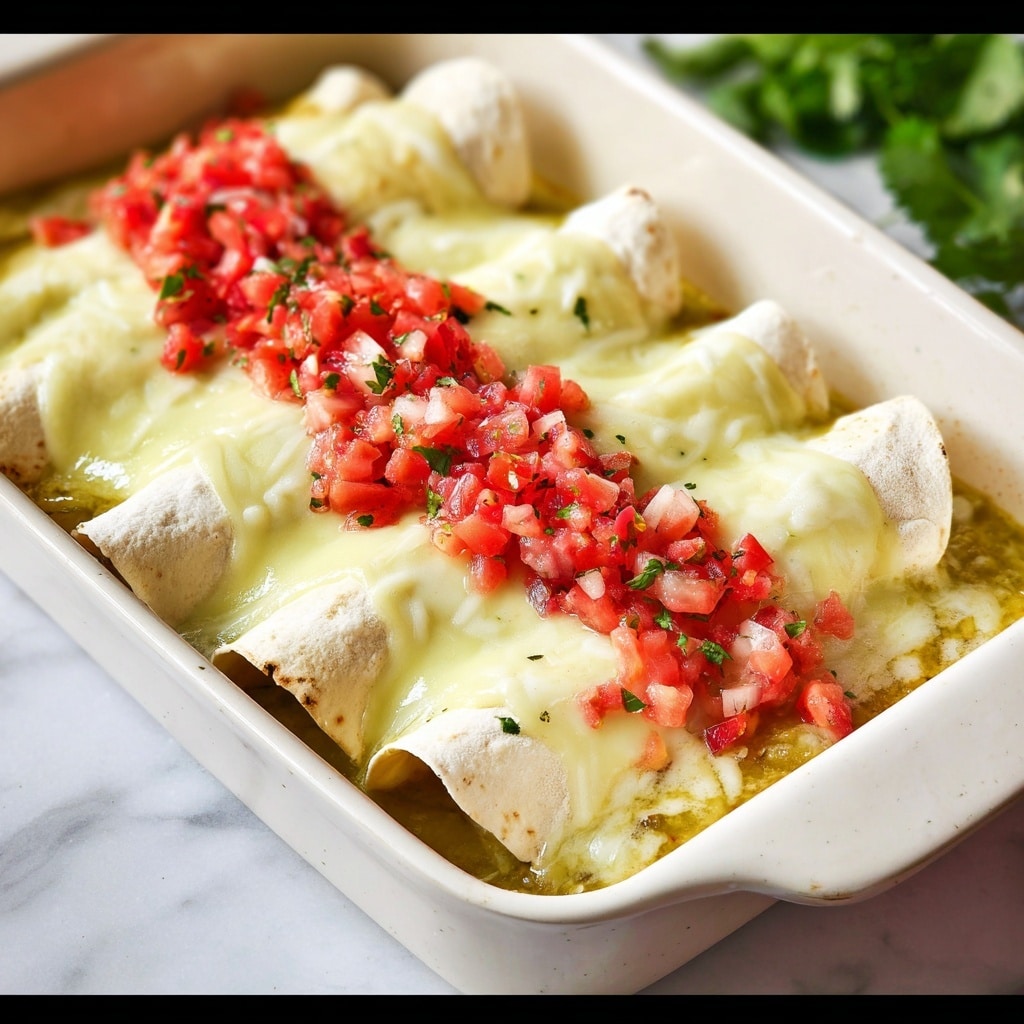 Smothered Chicken Burritos with Creamy Salsa-Verde Ranch Recipe - Recipe Image
