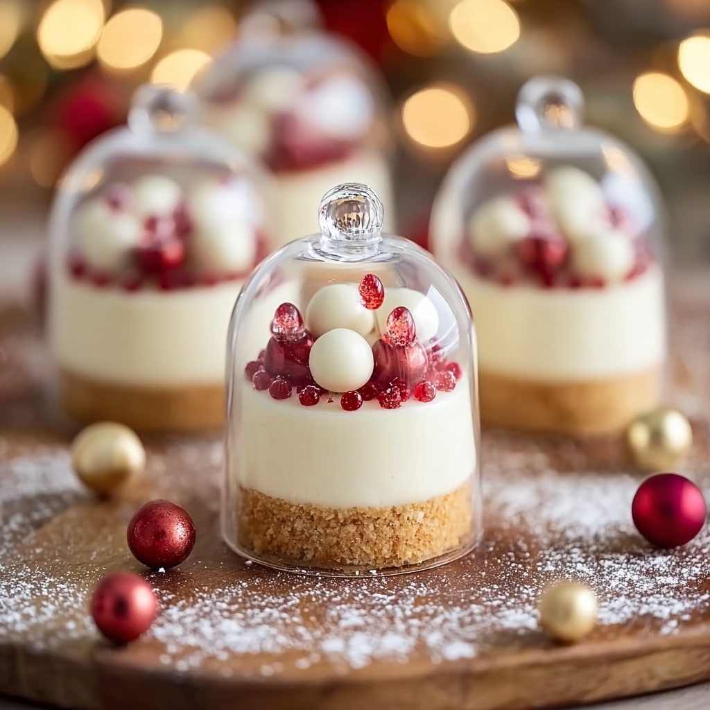 Snow Globe Cheesecake Bites: Magical Holiday Treats to Share Recipe - Recipe Image
