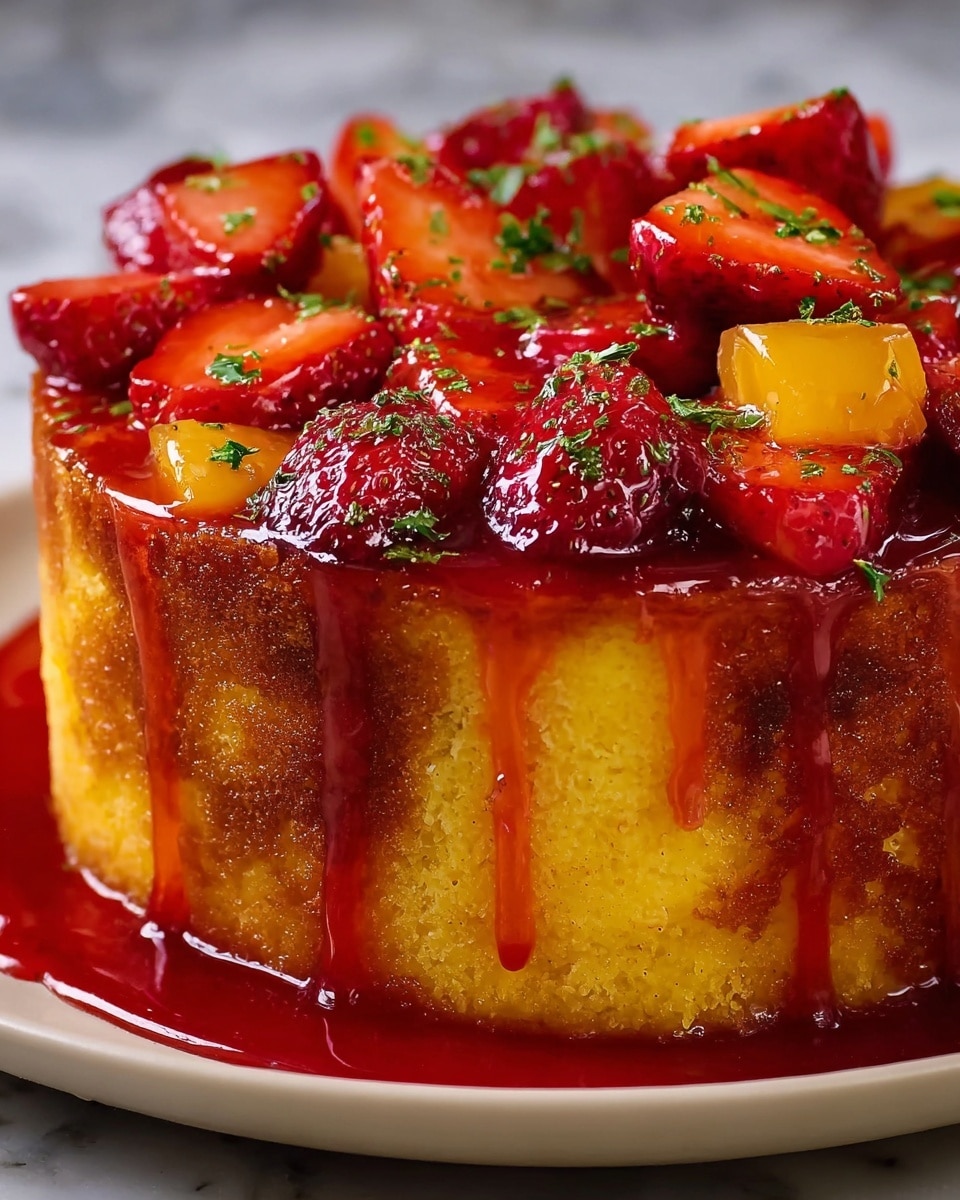 Strawberry Pineapple Pound Cake Recipe - Recipe Image