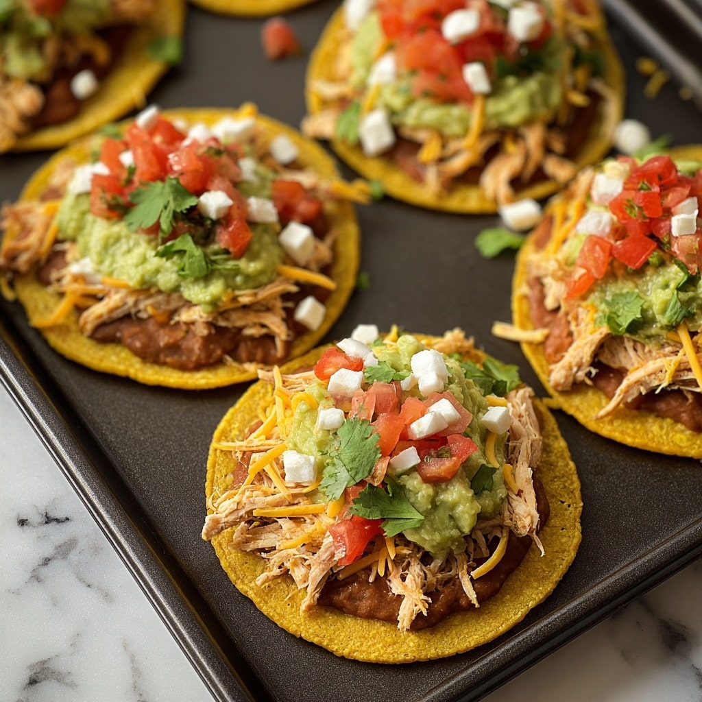 Easy Chicken Tostadas Recipe - Recipe Image