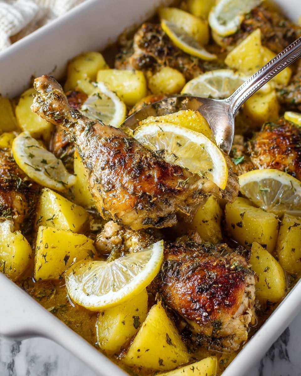 Lemon Greek Chicken and Potatoes Recipe - Recipe Image