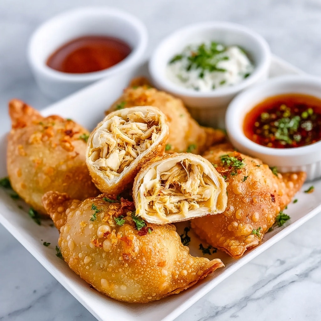Crab Cake Egg Rolls with Spicy Lemon Dipping Sauce Recipe - Recipe Image