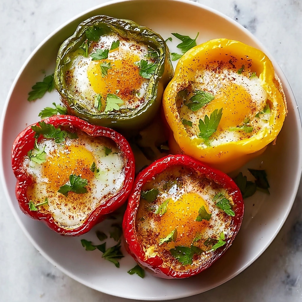 Egg-Stuffed Bell Peppers Recipe - Recipe Image