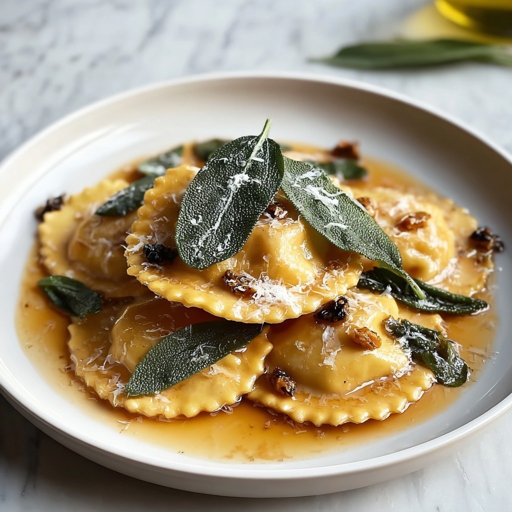 Butternut Squash Ravioli with Brown Butter Sage Sauce Recipe - Recipe Image