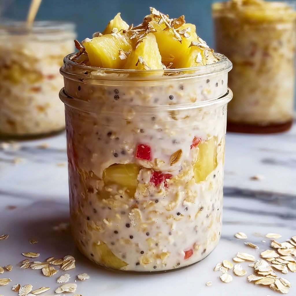 Pineapple Upside-Down Overnight Oats Recipe - Recipe Image