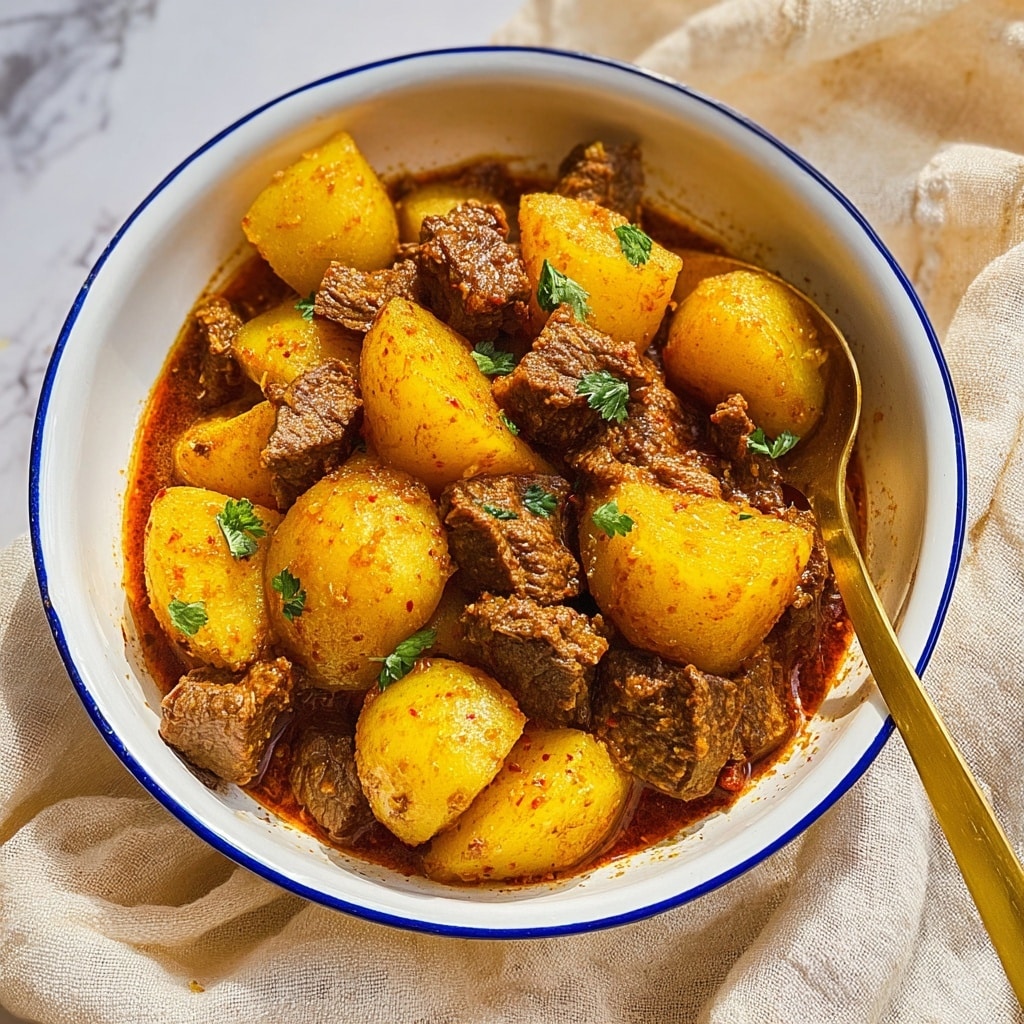 Carne con Papas: Hearty Spicy Beef and Potato Stew Recipe - Recipe Image