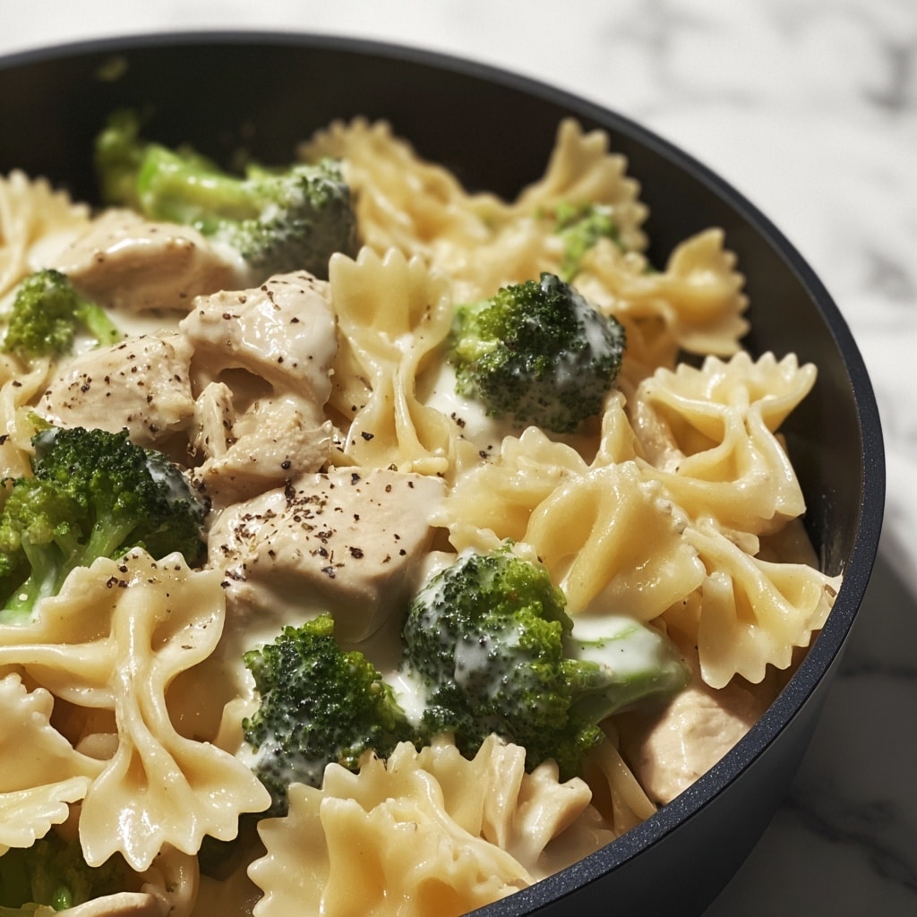 Cheesy Garlic Chicken and Broccoli Pasta Recipe - Recipe Image