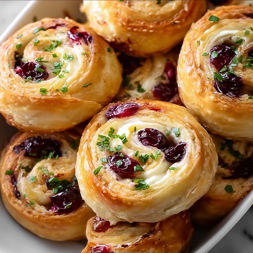 Festive Cranberry Feta Pinwheels Recipe - Recipe Image