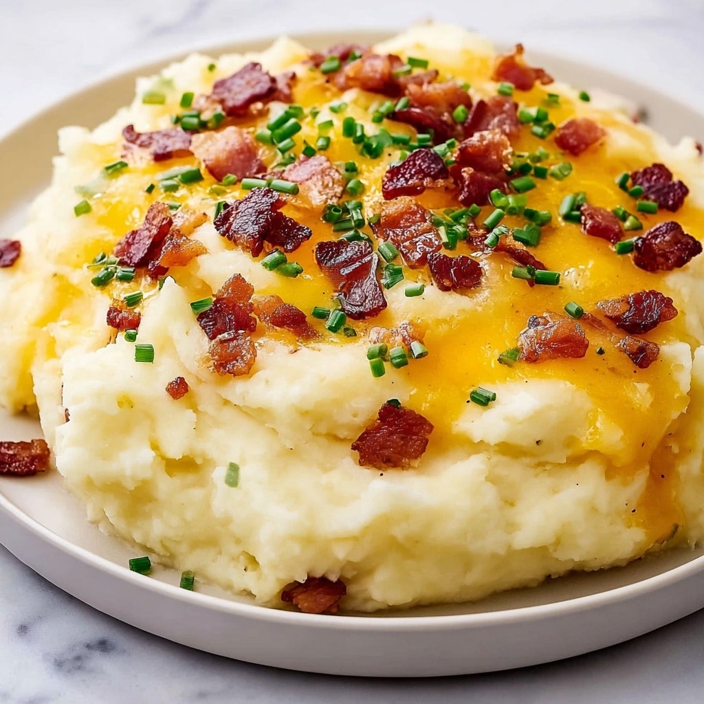 Cheesy Bacon Mashed Potatoes Recipe - Recipe Image