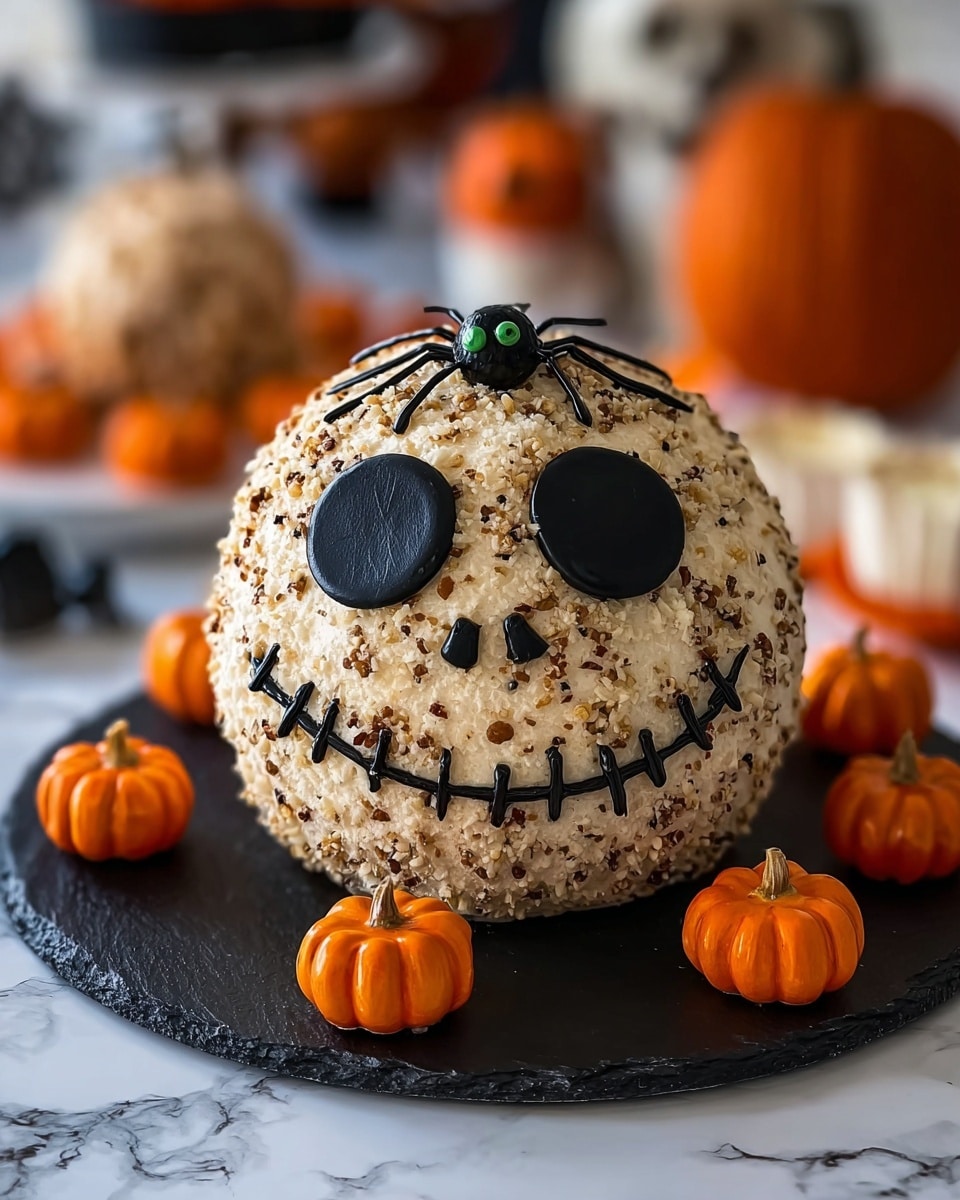 Skellington Cheese Ball: Spooky Halloween Appetizer Recipe - Recipe Image