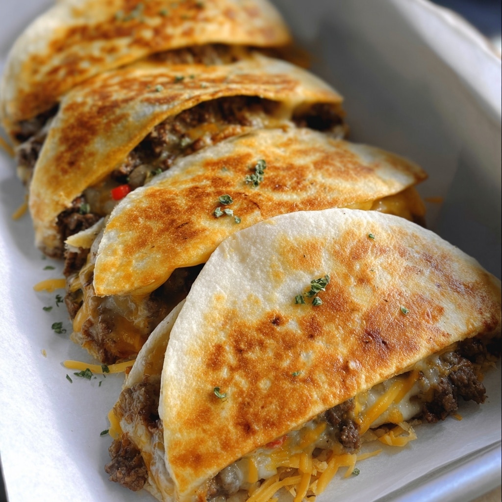 Mexican Loaded Cheesy Pocket Tacos Recipe - Recipe Image