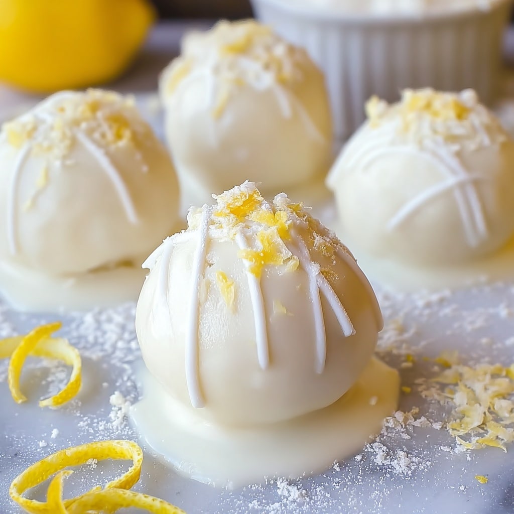 White Chocolate Lemon Truffles Recipe - Recipe Image