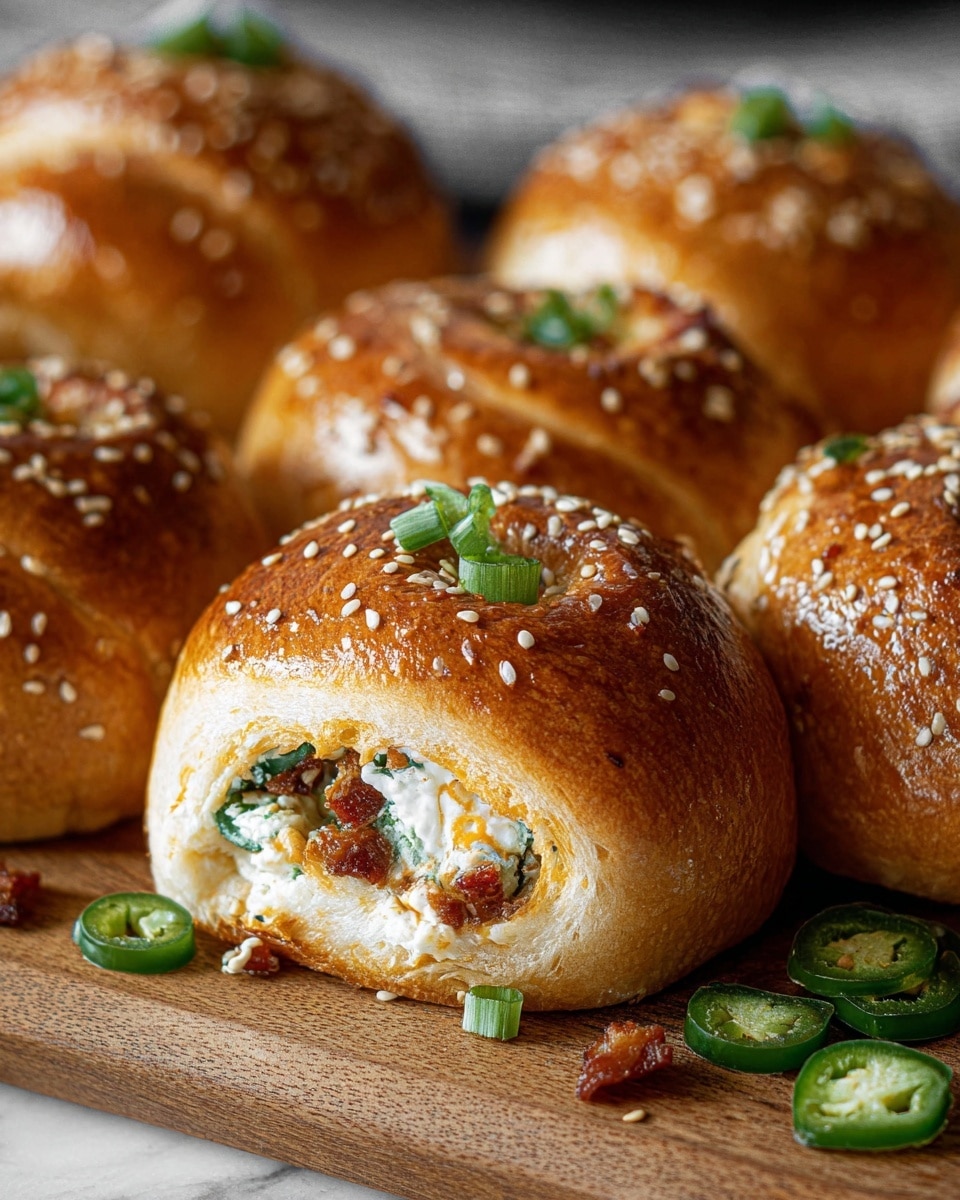 Jalapeño Popper Stuffed Rolls Recipe - Recipe Image
