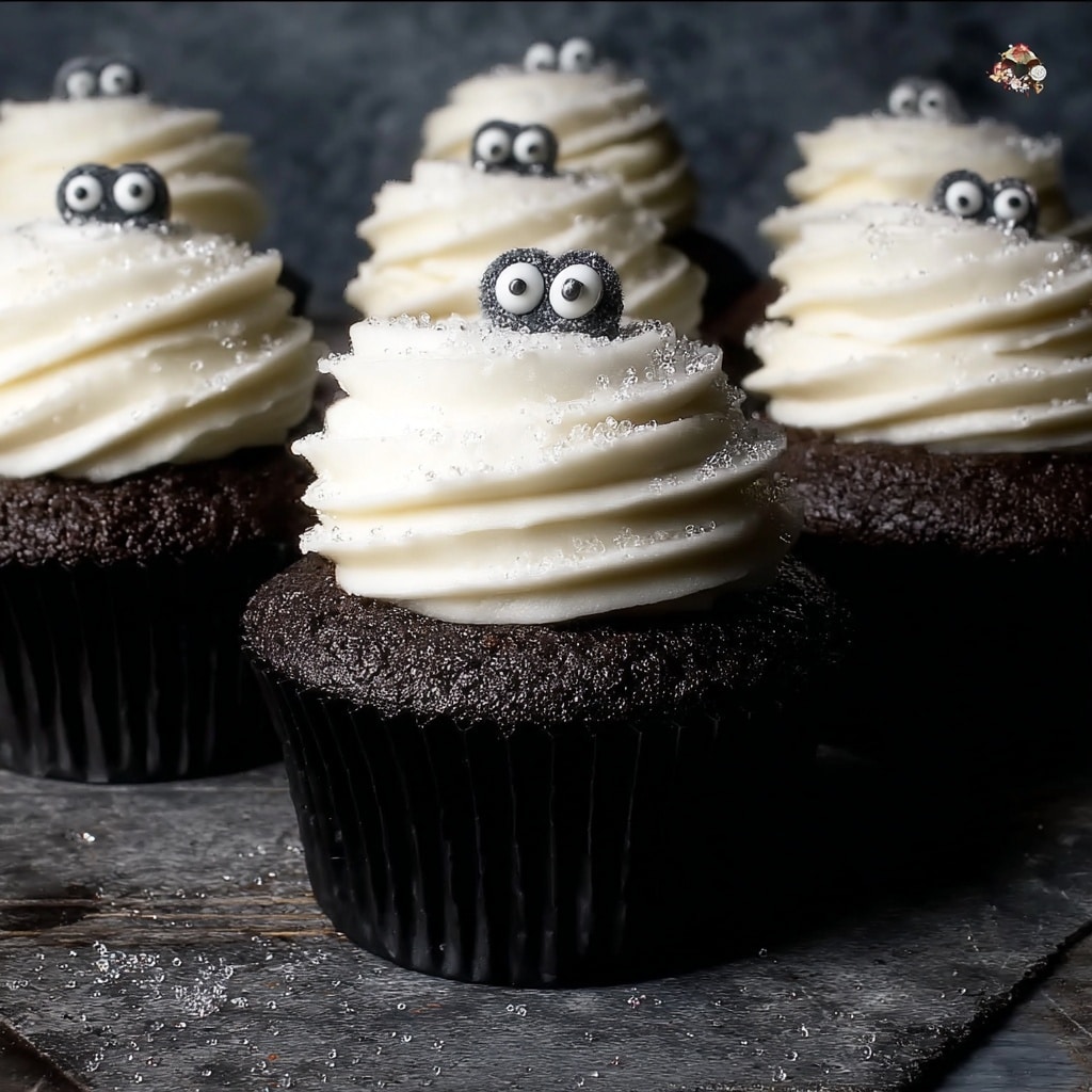 Spooky Black Velvet Cupcakes Recipe - Recipe Image