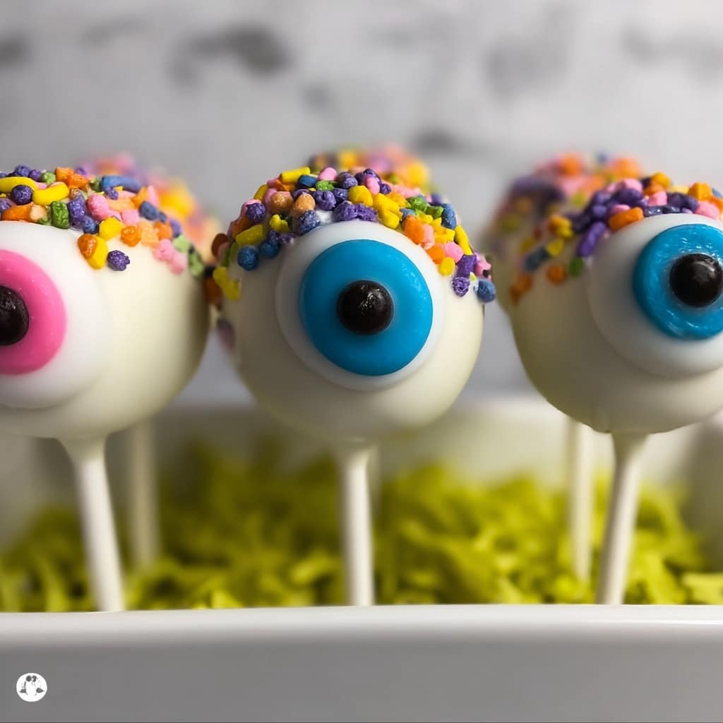 Monster Eyeball Cake Pops Recipe - Recipe Image