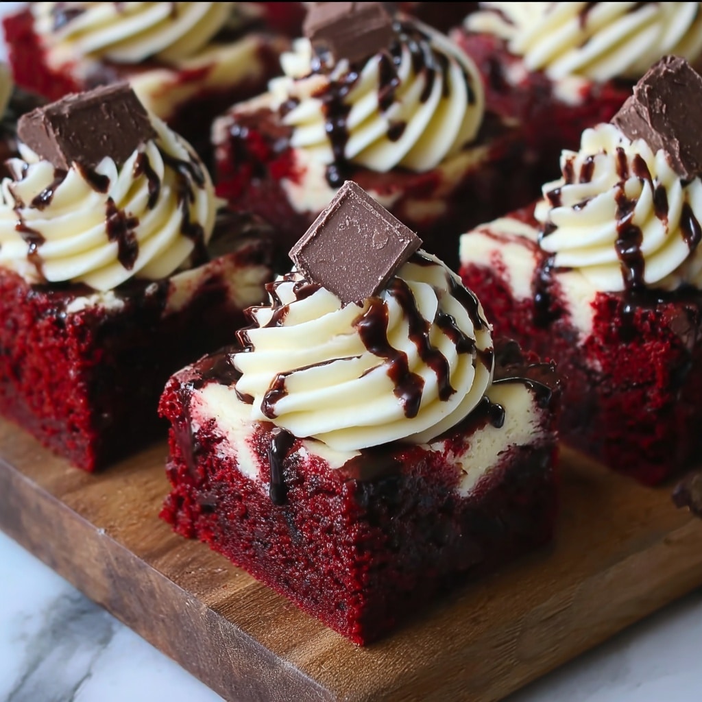 Vampire Bite Red Velvet Brownies Recipe - Recipe Image