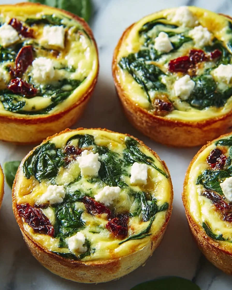 Spinach, Feta, and Sun-Dried Tomato Egg Muffin Cups Recipe - Recipe Image