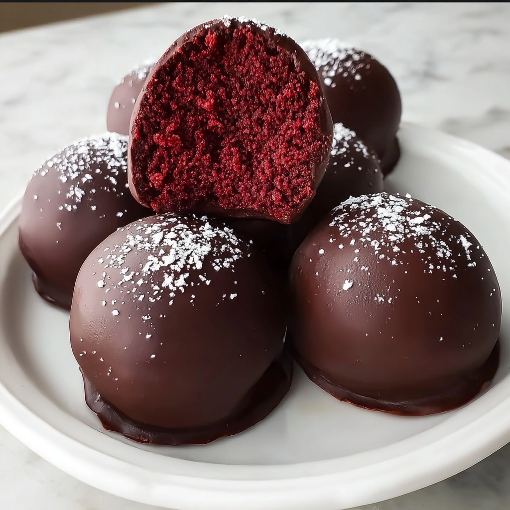 No Bake Red Velvet Cake Balls Recipe - Recipe Image