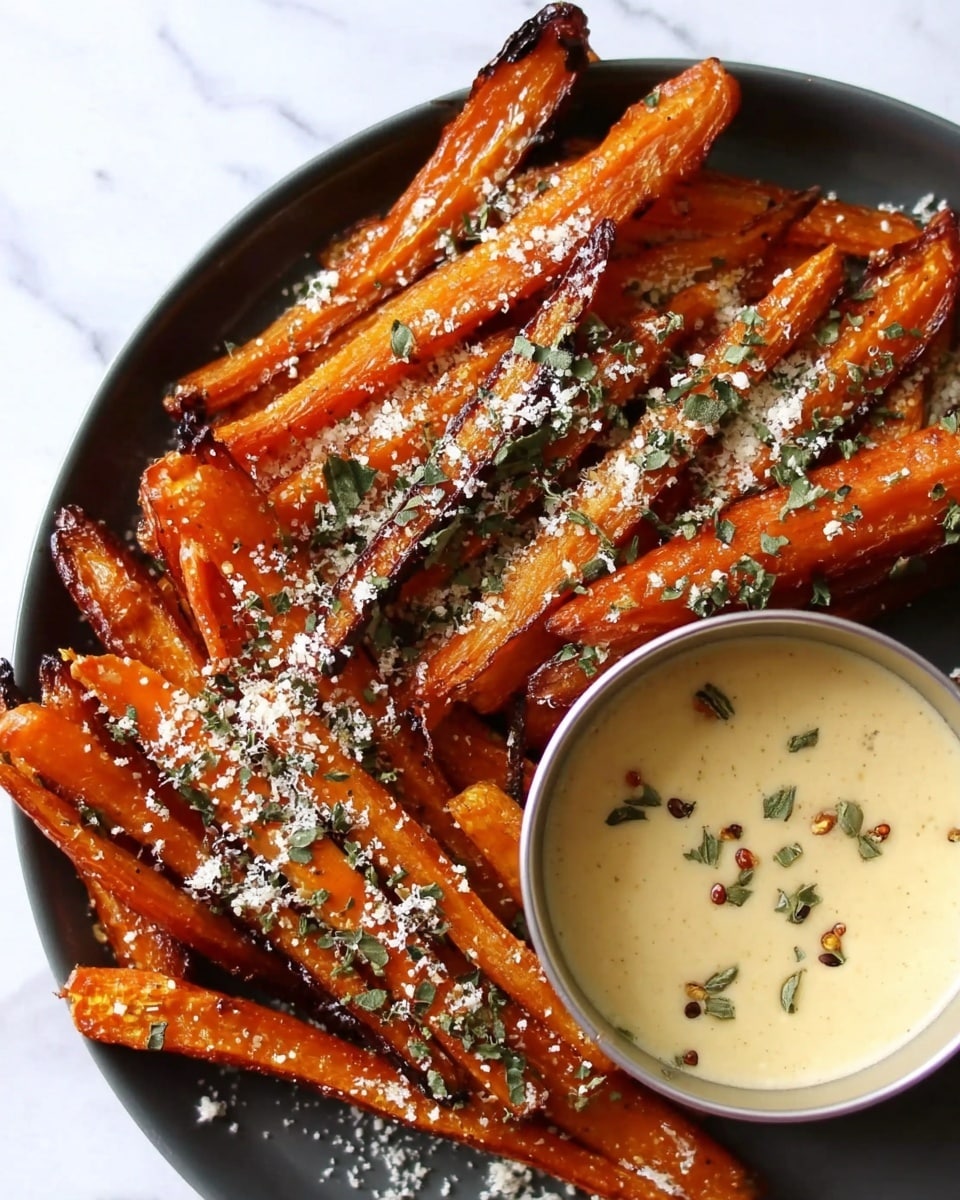 Parmesan Roasted Carrot Fries Recipe - Recipe Image