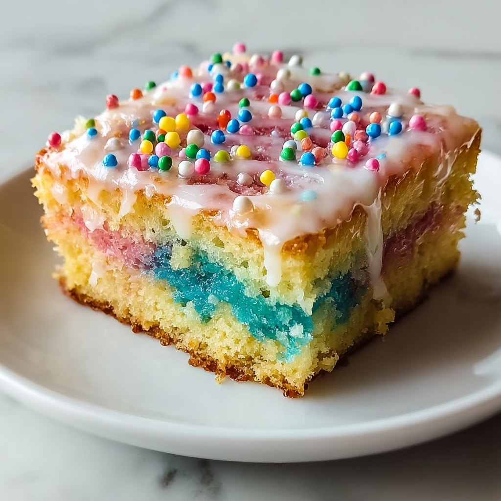 Unicorn Poke Cake Recipe - Recipe Image