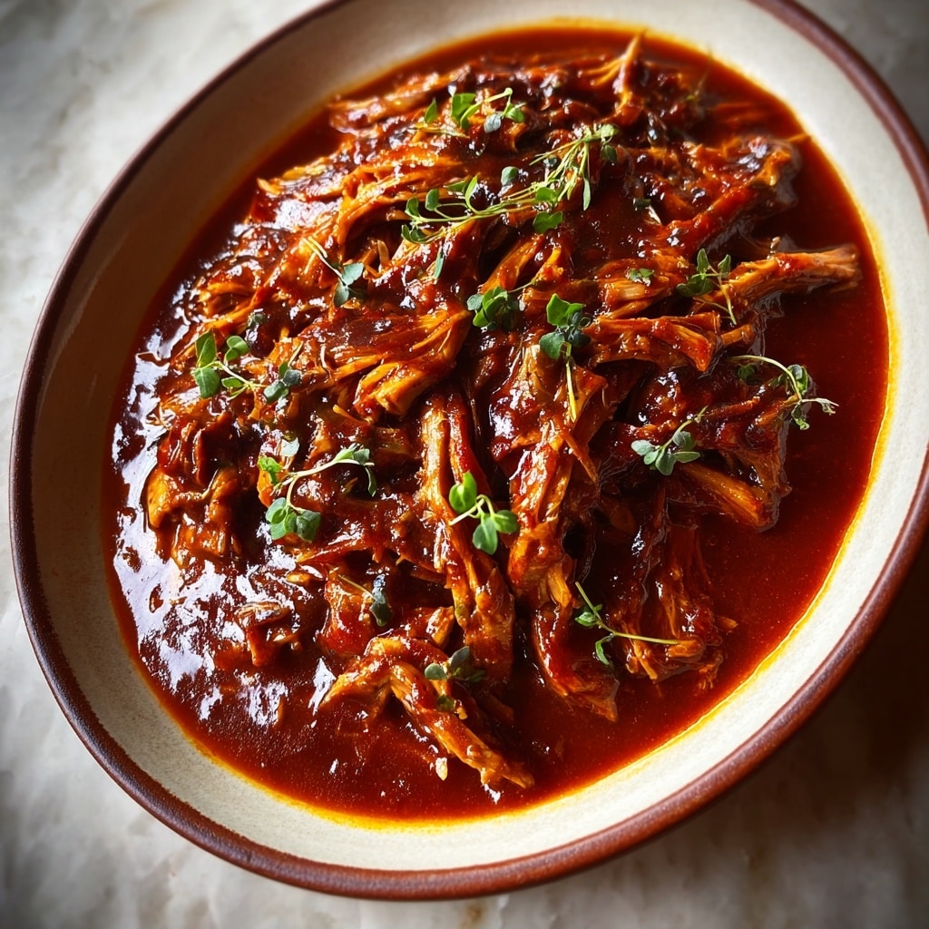 Pulled BBQ Chicken in the Crock Pot Recipe - Recipe Image