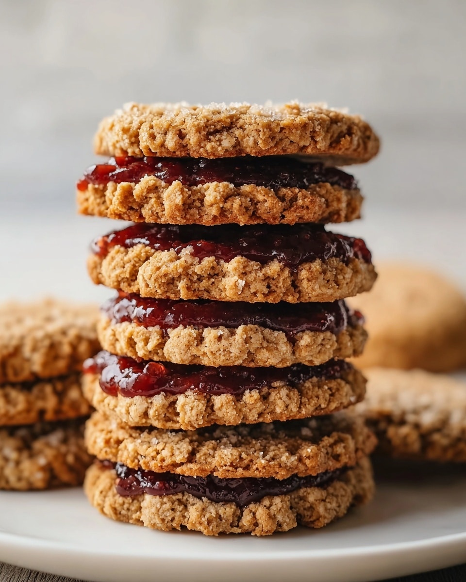 Healthy Flourless Peanut Butter & Jelly Cookie Sandwiches Recipe - Recipe Image