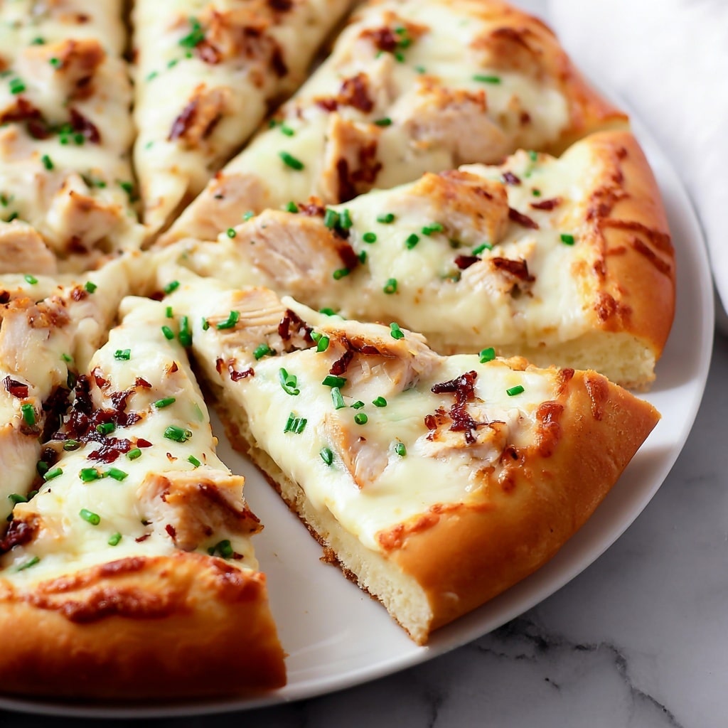 Chicken Alfredo Pizza Recipe - Recipe Image