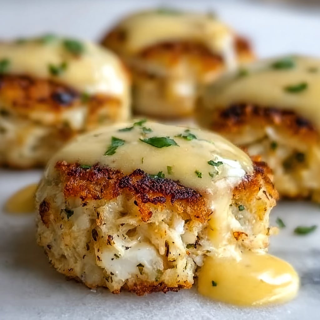 Cheddar Bay Crab Cakes with Lemon Butter Drizzle Recipe - Recipe Image