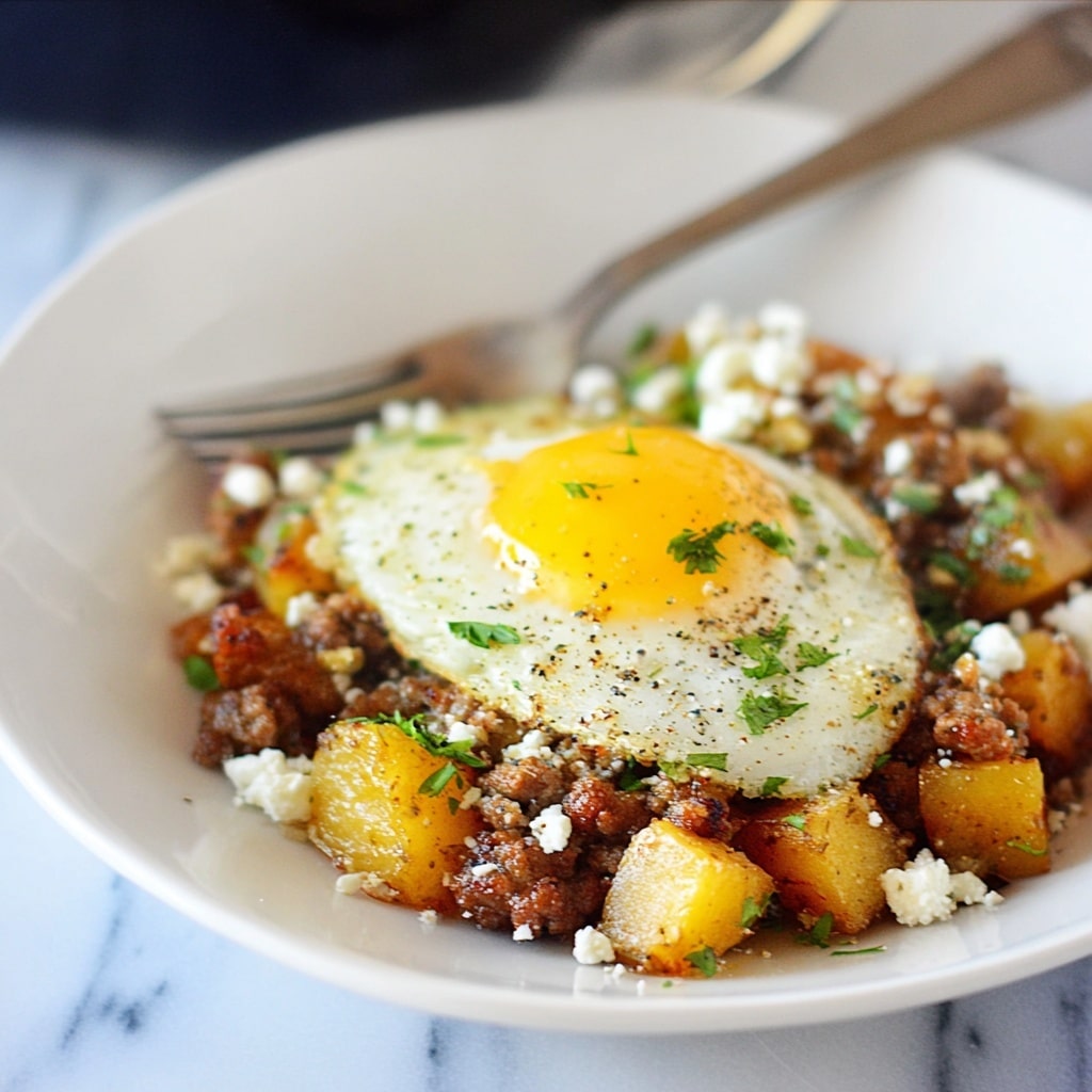 Sausage, Egg and Feta Hash Recipe - Recipe Image