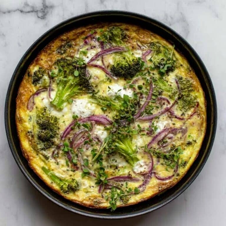 Broccolini, Bacon, and Feta Oven-Baked Frittata Recipe